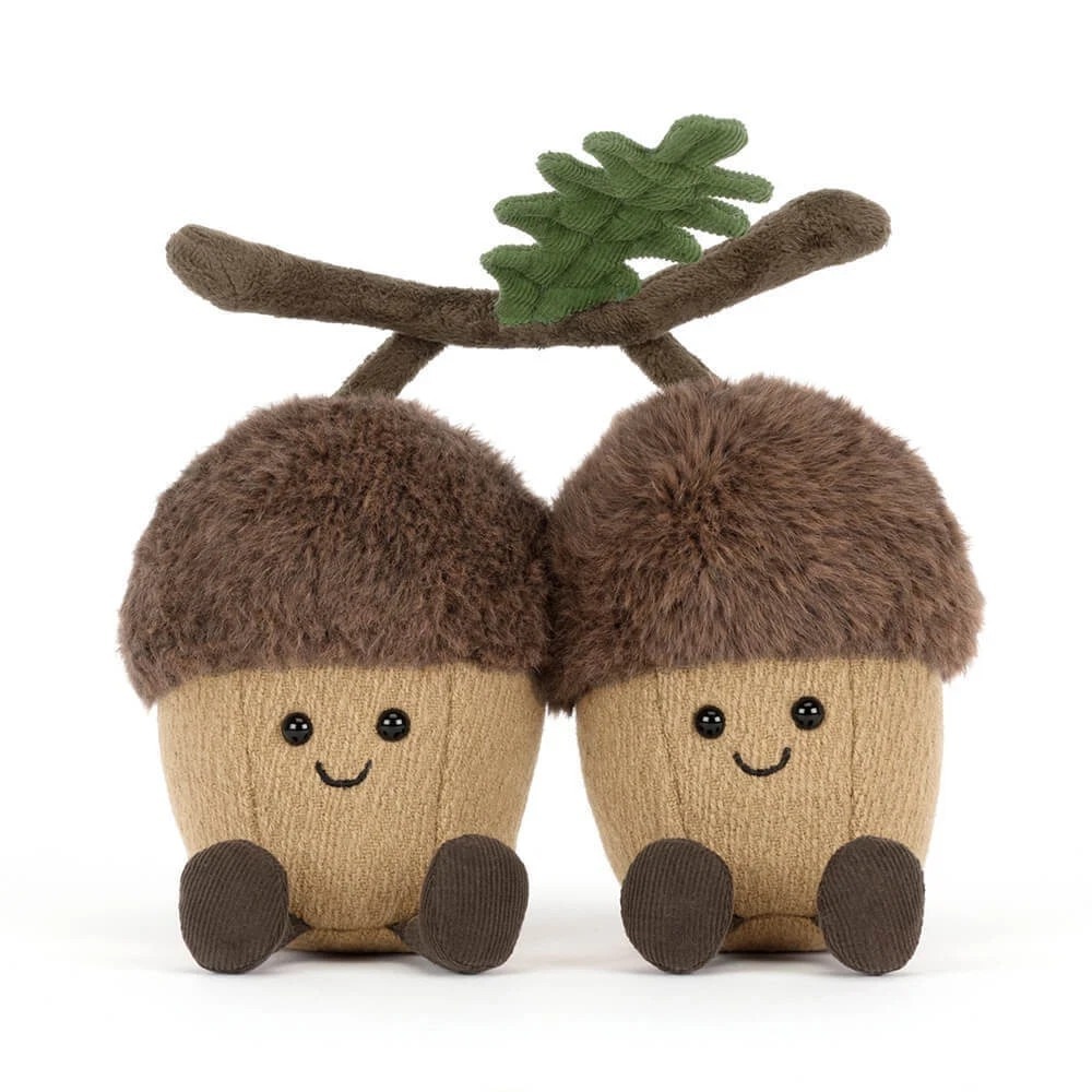 Jellycat Amuseables Ort & Tum Acorns Plush Authentic NEW w/ Tags + Dust Bag - Picture 4 of 4
